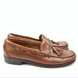 Allen Edmonds Carthage mens tassel loafers size 7.5 D brown leather